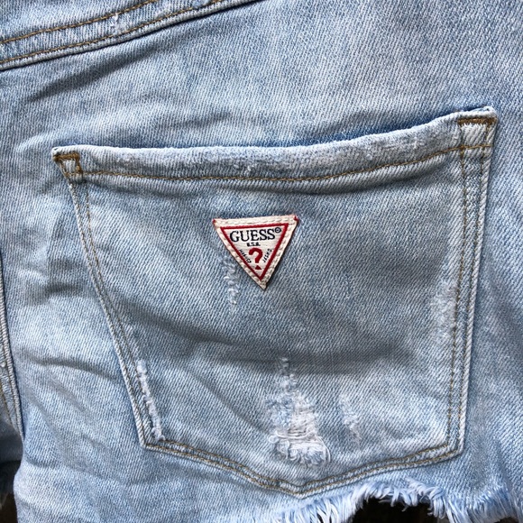 Guess Jeans - Denim Cutoff Shorts - Size 26 - Picture 4 of 8